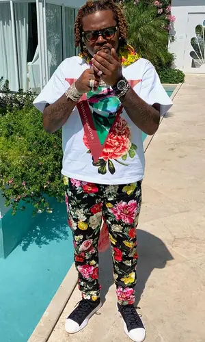 Gunna wearing Dolce & Gabbana trousers