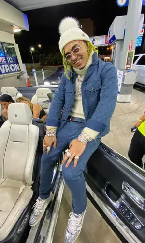 Lil Pump wearing Moncler hat