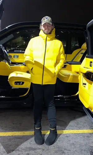 Post Malone wearing Mastermind World × Ugg Shearling boots