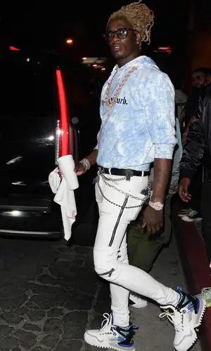 Young Thug wearing Do Not Disturb. hoody