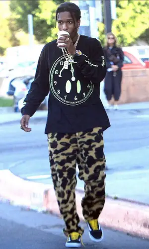 ASAP Rocky wearing AWGE top