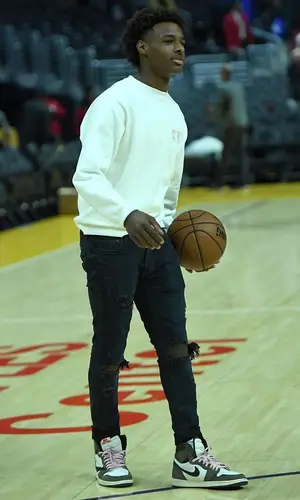 Bronny James wearing Dior sweatshirt