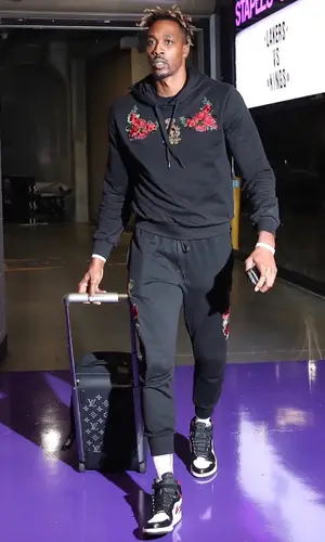 Dwight Howard wearing Dolce & Gabbana pants