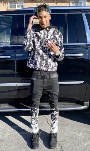 NLE Choppa wearing Jordan other