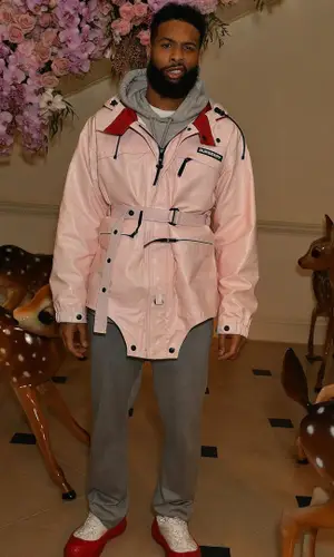 Odell Beckham Jr wearing Burberry hoody