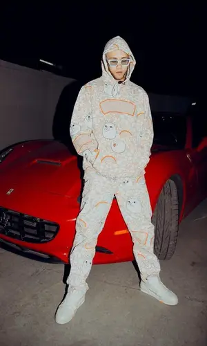 Jhay Cortez wearing Ripndip hoody