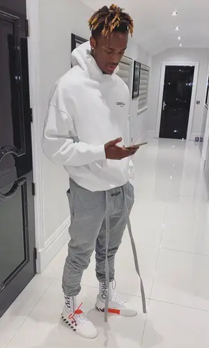 Tammy Abraham wearing Off-White sock