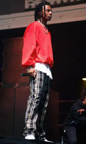 Playboi Carti wearing Kapital jeans