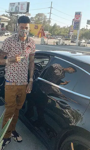 Blueface wearing Burberry other