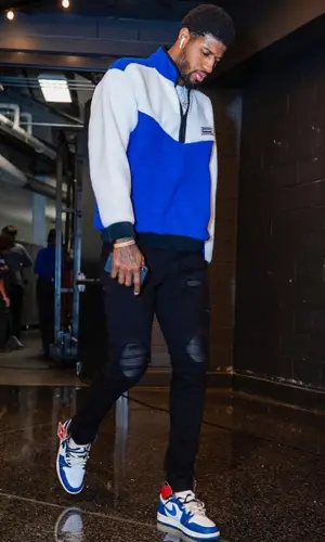 Paul George wearing Union Los Angeles sneakers