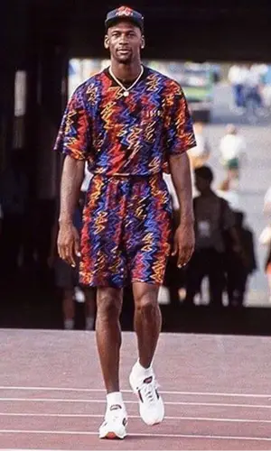 Michael Jordan wearing Jordan hat