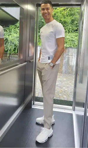 Cristiano Ronaldo wearing Prada sneakers