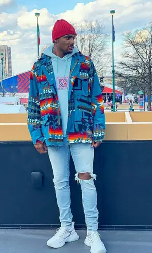 Deshaun Watson wearing Sacai jacket