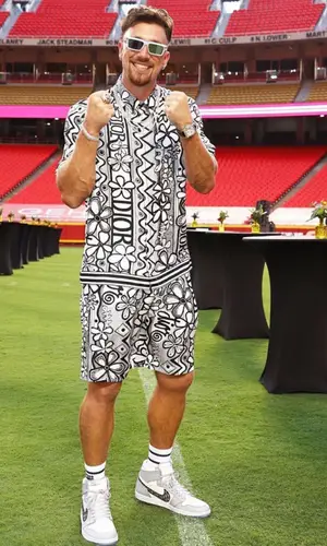 Travis Kelce wearing Louis Vuitton eyewear