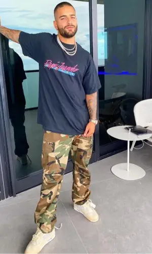 Maluma wearing Maluma t-shirt
