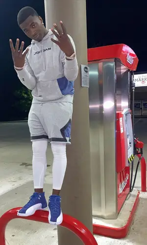 Bankroll Freddie wearing Jordan shorts