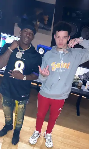 Lil Mosey wearing Adidas pants