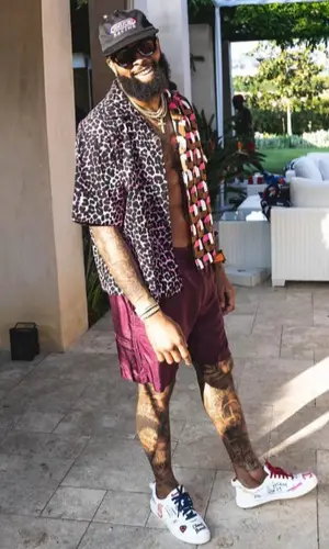 Odell Beckham Jr wearing Prada shorts