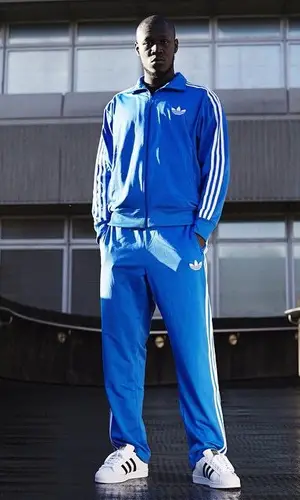 Stormzy wearing Adidas pants