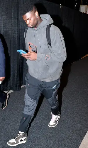 Zion Williamson wearing Nike sneakers