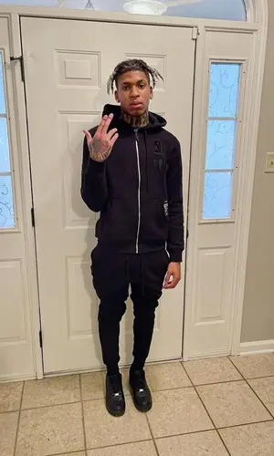 NLE Choppa wearing Dreamland pants