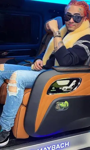 Lil Pump wearing Dior sweater