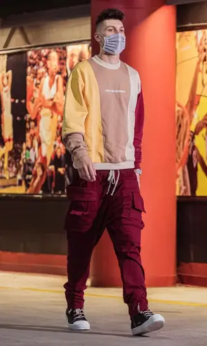 Tyler Herro wearing Drole De Monsieur sweatshirt
