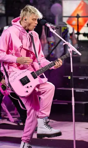 Machine Gun Kelly wearing Ashton Michael hoody