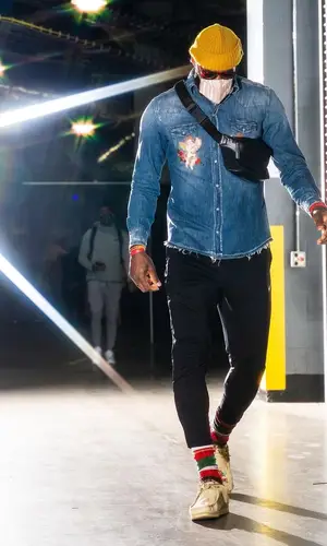 LeBron James wearing Dolce & Gabbana shirt