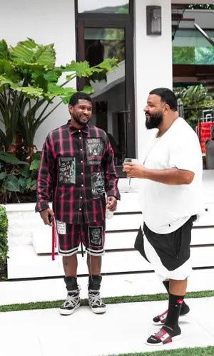 DJ Khaled wearing Nike sock