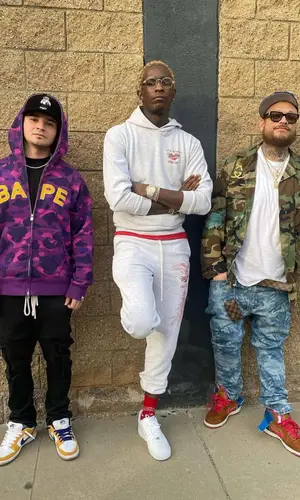 Young Thug wearing Local Authority LA hoody