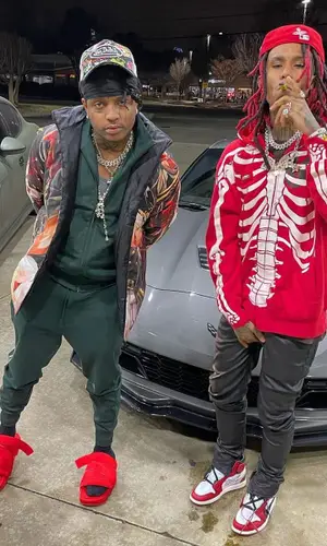 Ski Mask The Slump God wearing Insomnia Visuals jacket