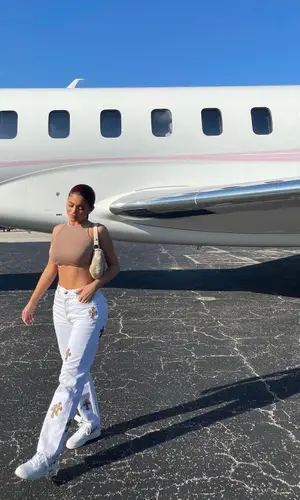 Kylie Jenner wearing Off-White sneakers