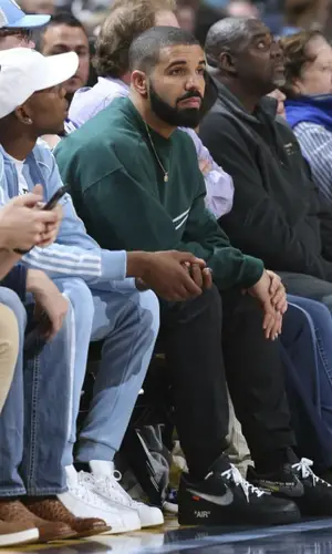 Drake wearing Prada trousers