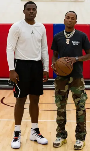 Rich The Kid wearing Spalding other