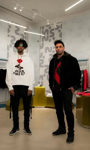21 Savage wearing Palm Angels hoody