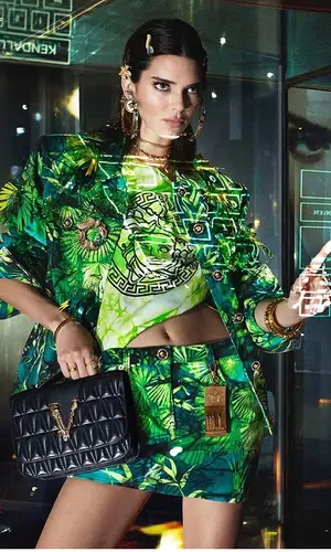 Kendall Jenner wearing Versace bag