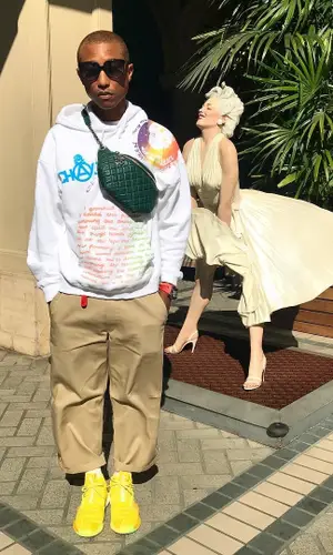 Pharrell Williams wearing Dickies pants