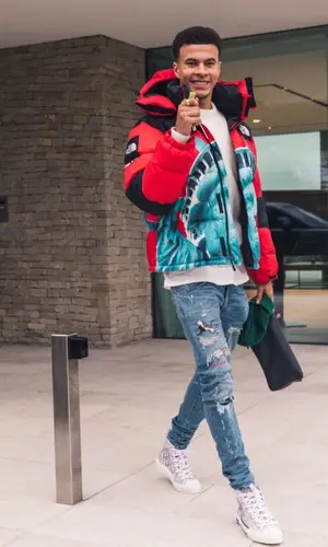 Dele Alli wearing Supreme jacket