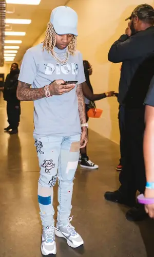 Lil Durk wearing Dior cap