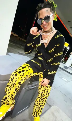 Lil Pump wearing Versace other