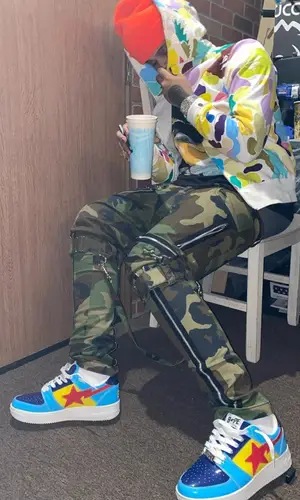 Smokepurpp wearing Bape other