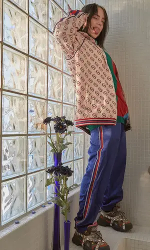 Billie Eilish wearing Gucci jacket