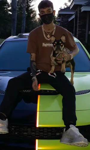 Natanael Cano wearing Bape pants