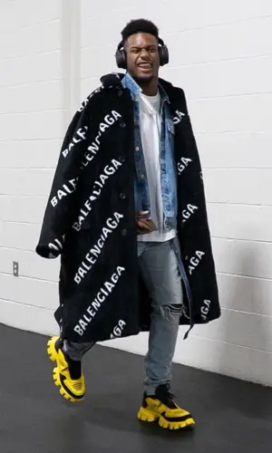 JuJu wearing Burberry t-shirt