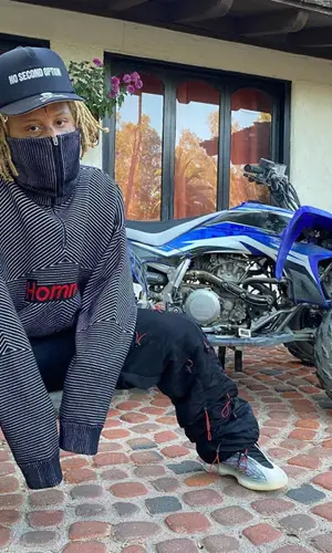Trippie Redd wearing Balenciaga sweater