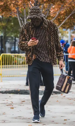 Odell Beckham Jr wearing Fendi bag