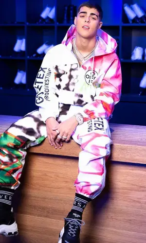 Lunay wearing Off-White jacket