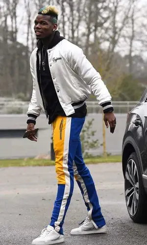 Paul Pogba wearing Amiri jacket