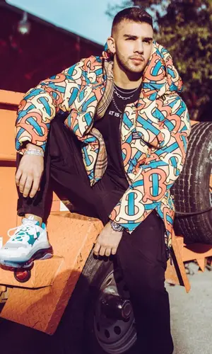 Manuel Turizo wearing Burberry t-shirt